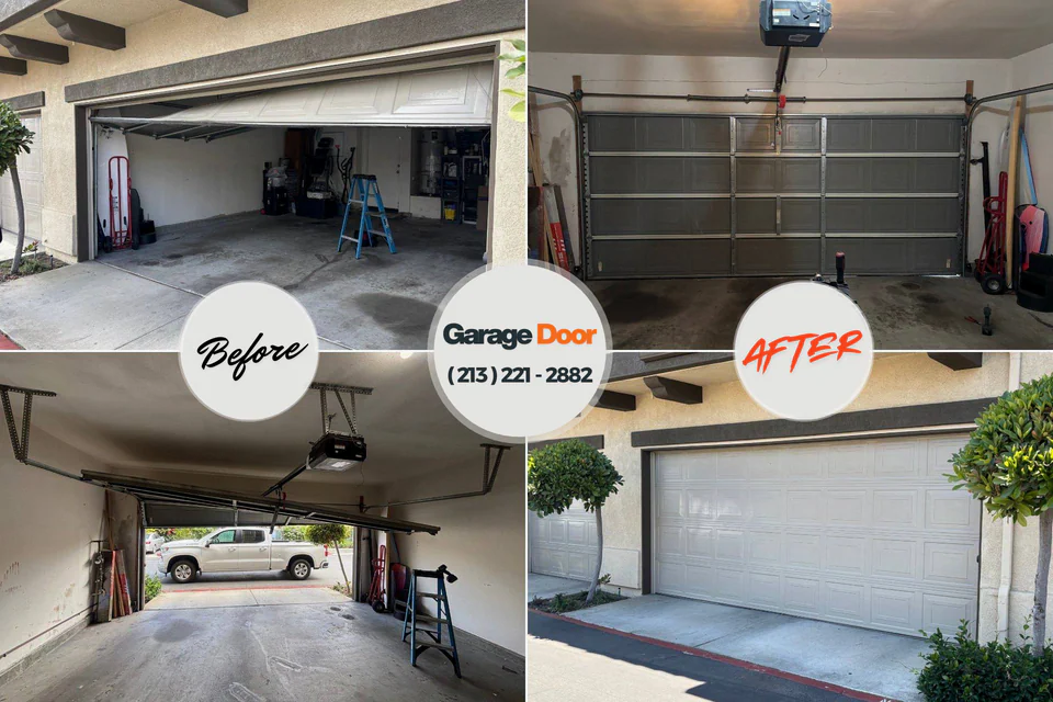 Before and after: garage door company Eatonville, FL